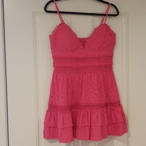 Eyelet spaghetti strap dress